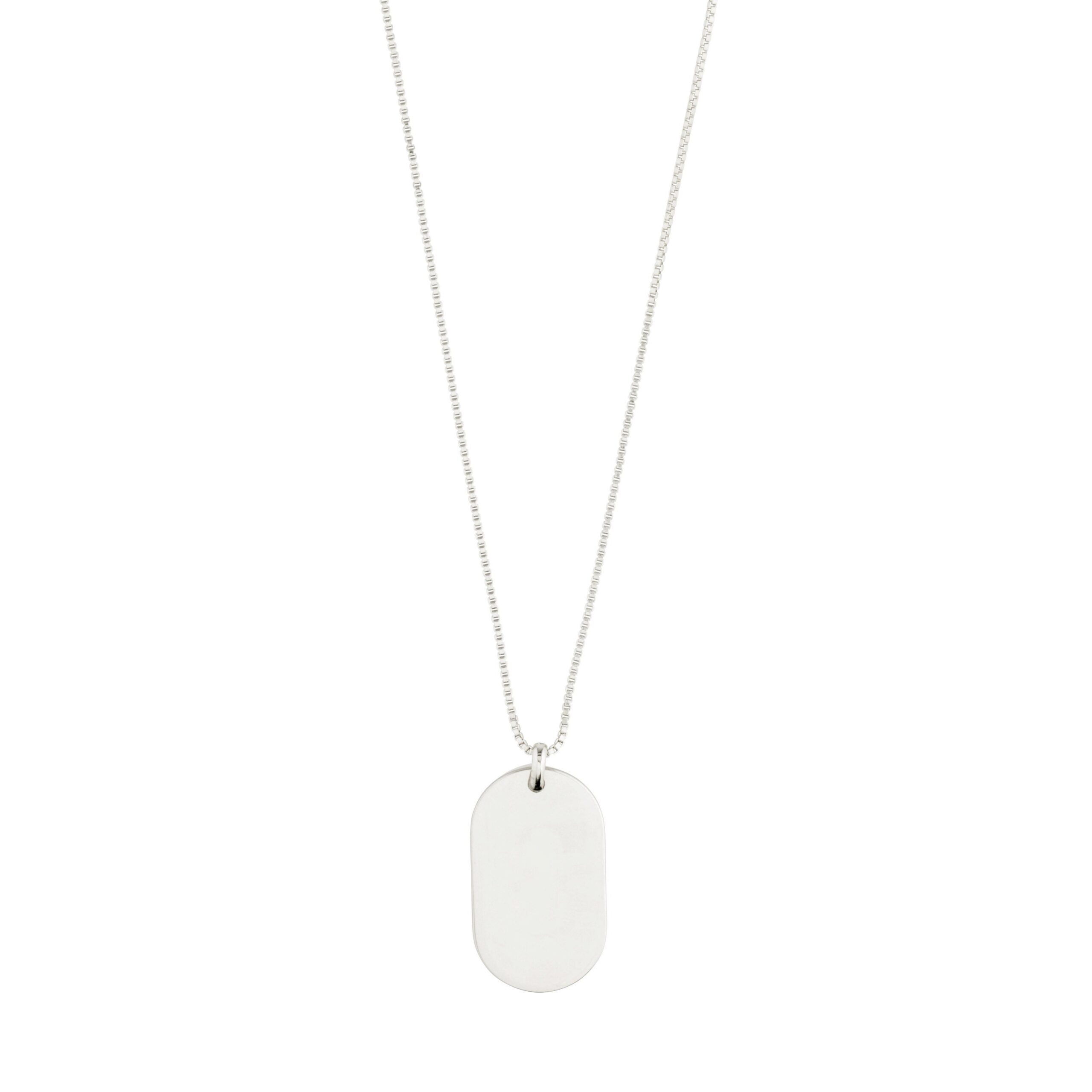 Pilgrim RESTORATION dog-tag halskæde sølvbelagt
