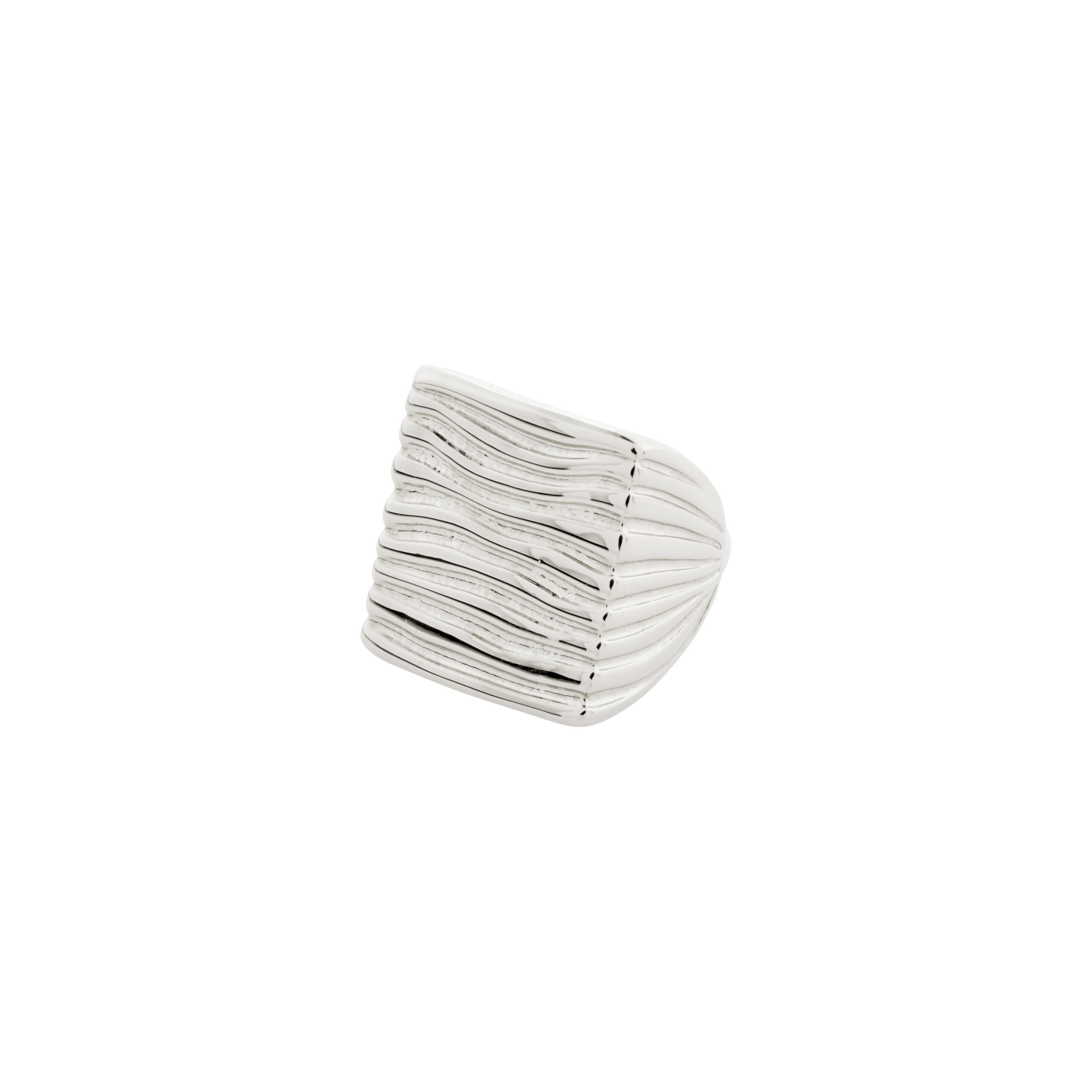 Pilgrim HOPEFUL wavy signet ring sølvbelagt
