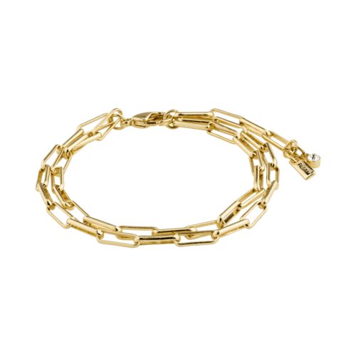 Pilgrim SERENITY square cable chain armbånd guldbelagt