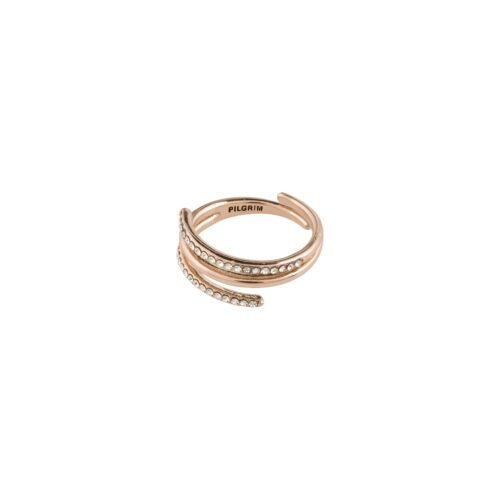 Pilgrim SERENITY krystal deco ring rosaguldbelagt