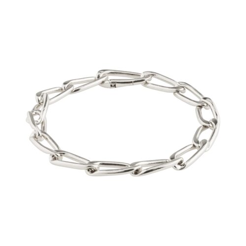 Pilgrim PRECIOUS open curb link armbånd sølvbelagt
