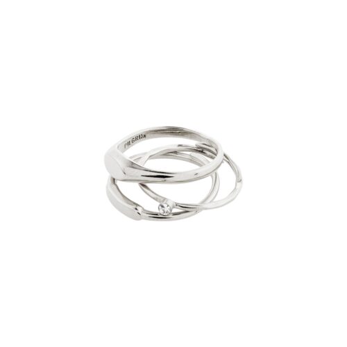 Pilgrim ECSTATIC stackable ringe 3-i-1 sæt sølvbelagt
