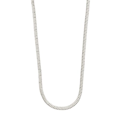 Pilgrim ECSTATIC square snake chain halskæde sølvbelagt