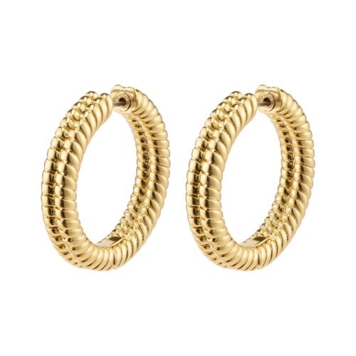 Pilgrim BELIEF chunky snake chain hoops guldbelagt