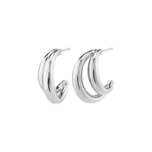 Pilgrim BELIEF chunky semi-hoops sølvbelagt