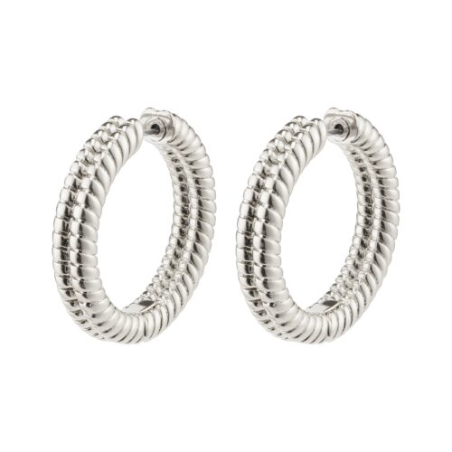 Pilgrim BELIEF chunky snake chain hoops sølvbelagt