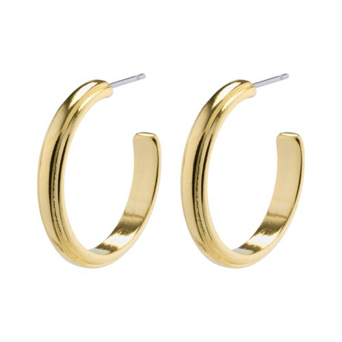 Pilgrim THANKFUL medium hoop øreringe guldbelagt