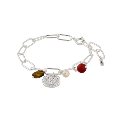 Pilgrim Armbånd : Warmth : Sølvbelagt : Brun