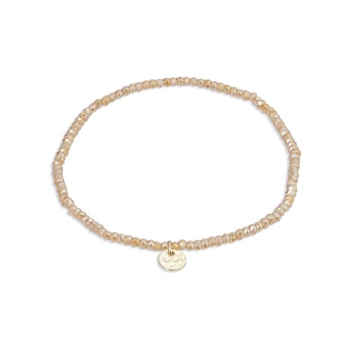 Pilgrim INDIE armbånd peach, guldbelagt