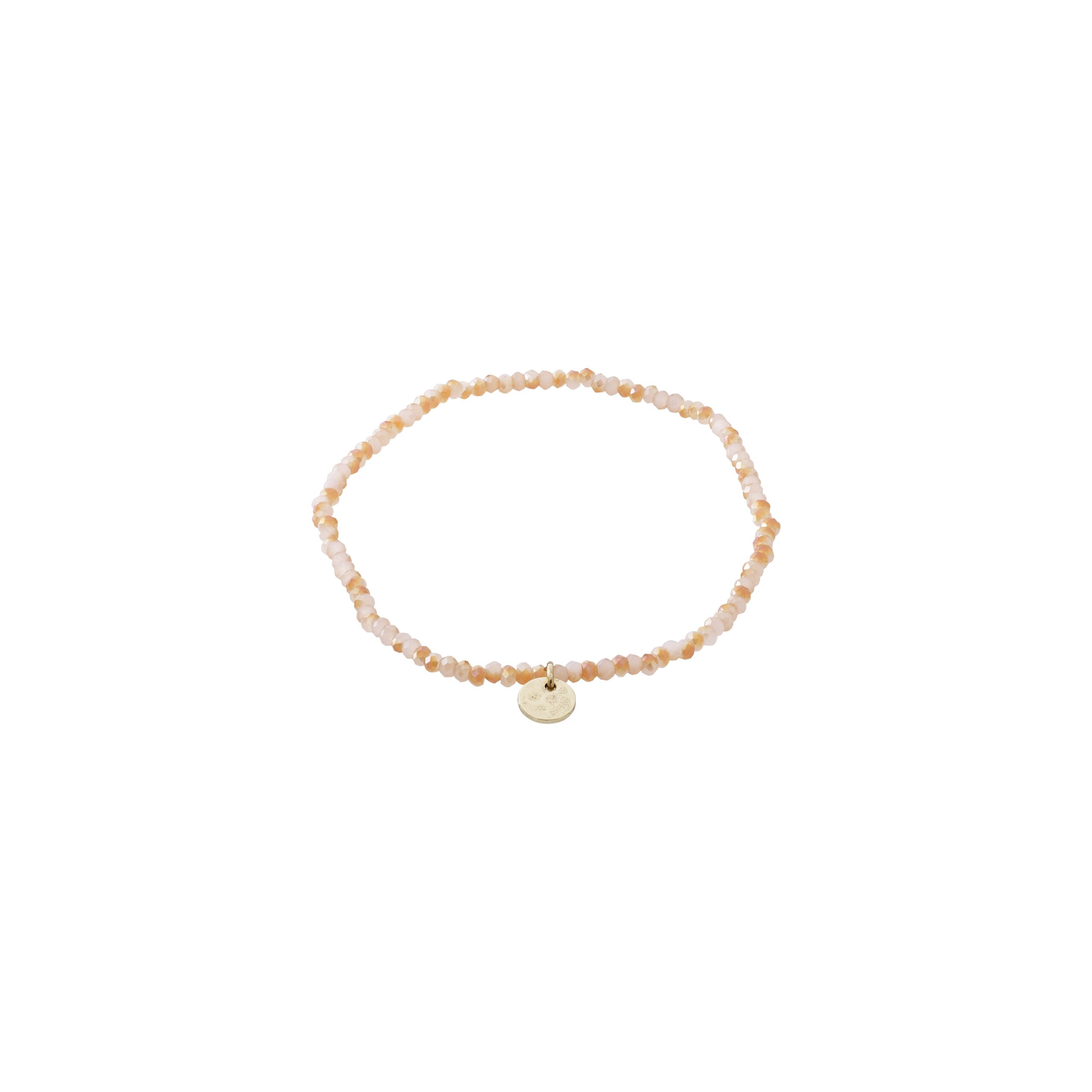 Pilgrim INDIE armbånd rosa, guldbelagt
