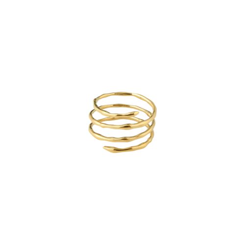 Pilgrim PAULA spiral ring guldbelagt
