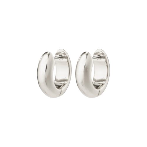 Pilgrim VIDA chunky huggie hoops sølvbelagt