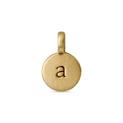 Pilgrim CHARM coin vedhæng A, guldbelagt