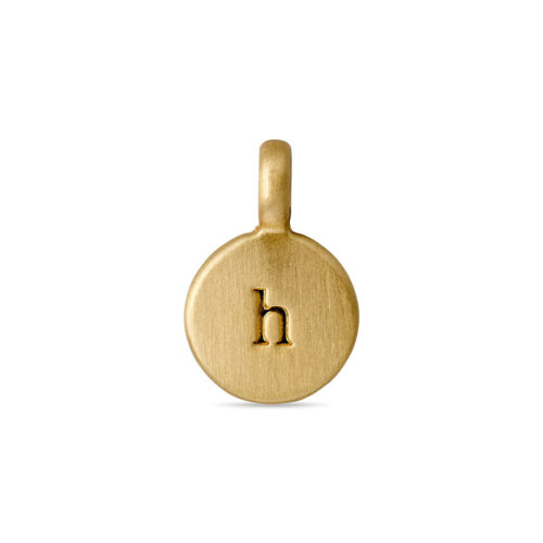 Pilgrim CHARM coin vedhæng H, guldbelagt