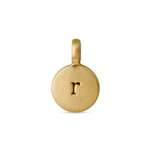 Pilgrim CHARM coin vedhæng R, guldbelagt