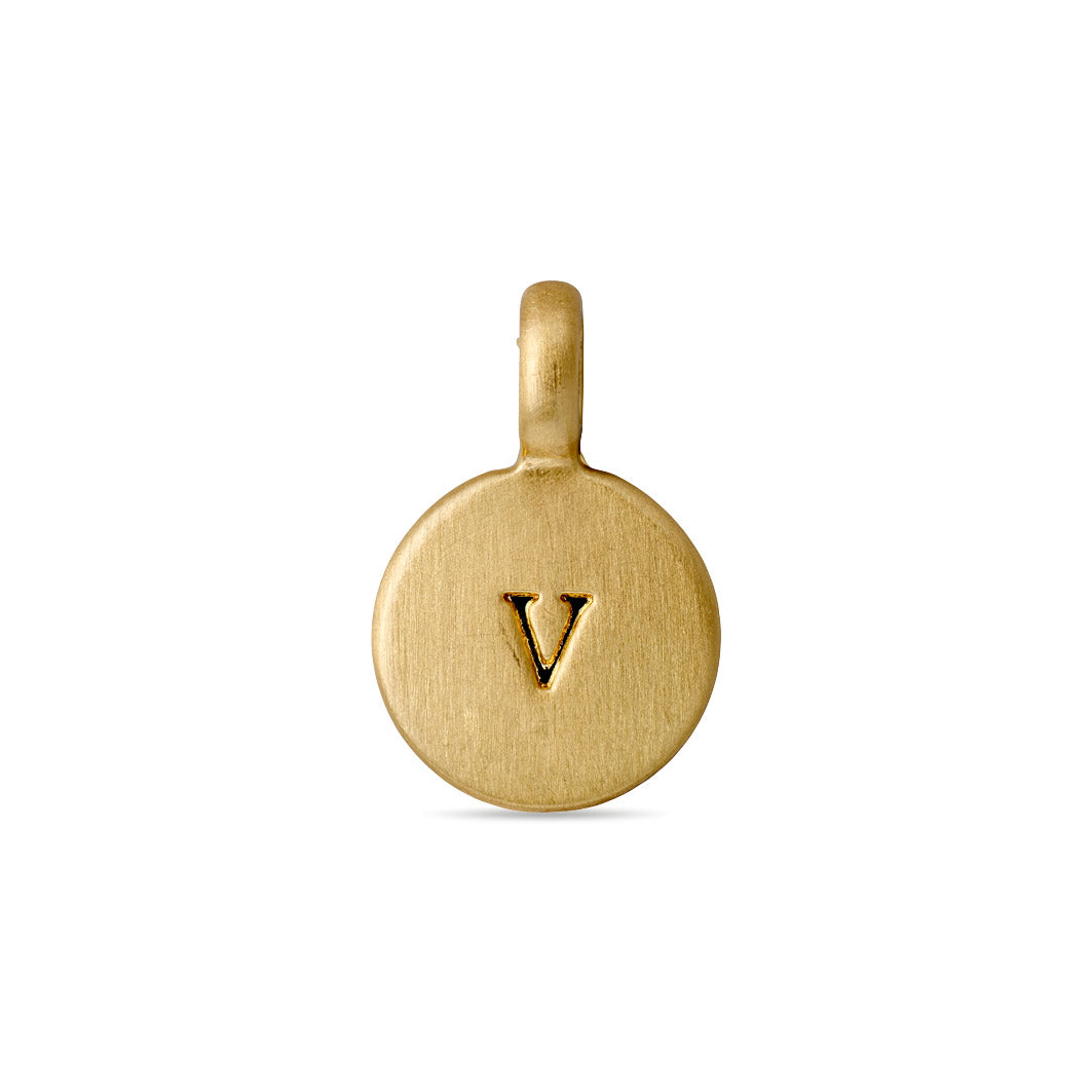 Pilgrim CHARM coin vedhæng V, guldbelagt
