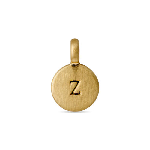 Pilgrim CHARM coin vedhæng Z, guldbelagt