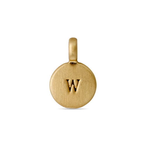 Pilgrim CHARM coin vedhæng W, guldbelagt