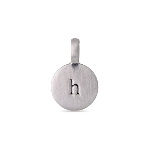 Pilgrim CHARM coin vedhæng H, sølvbelagt