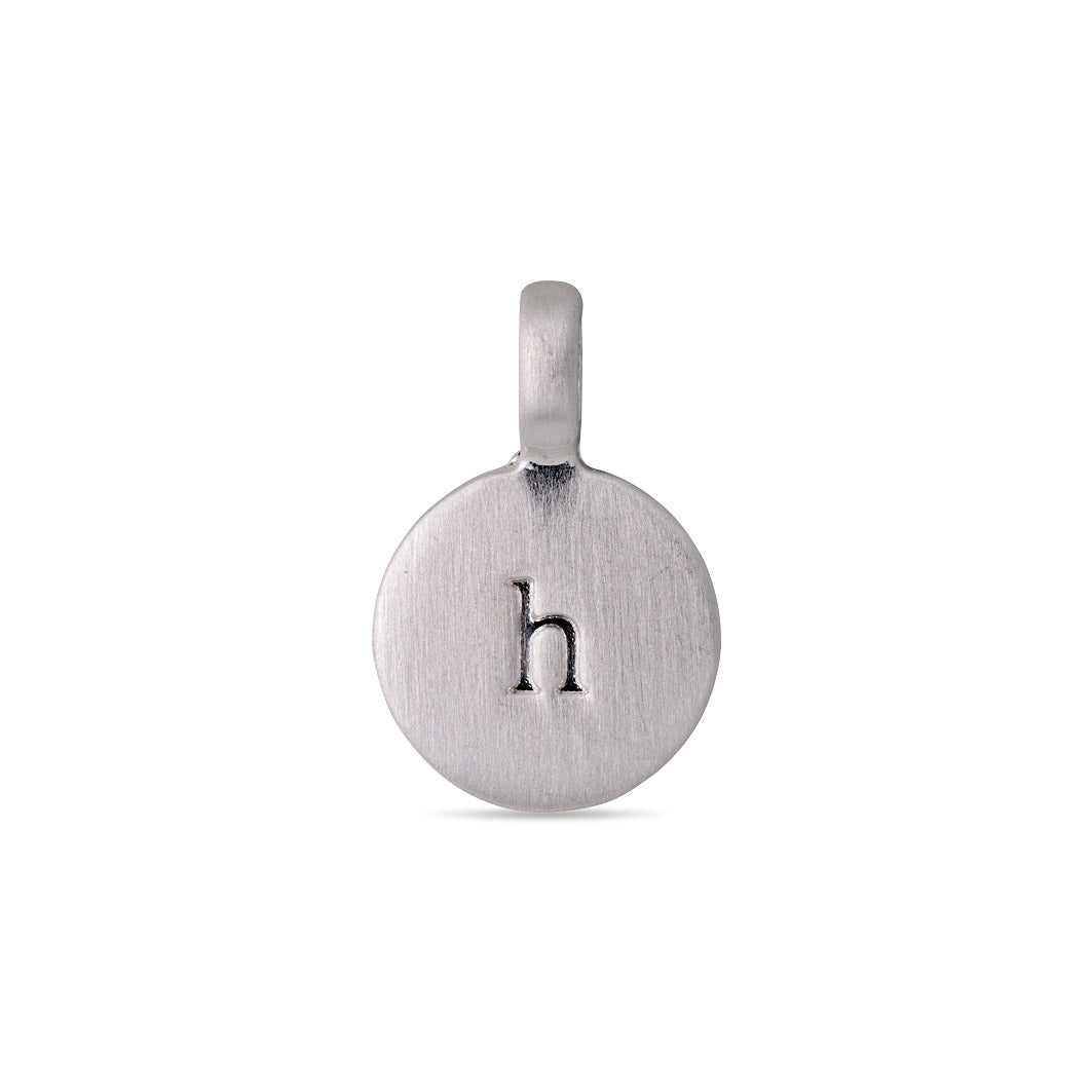 Pilgrim CHARM coin vedhæng H, sølvbelagt