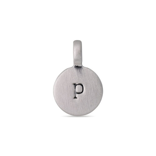 Pilgrim CHARM coin vedhæng P, sølvbelagt