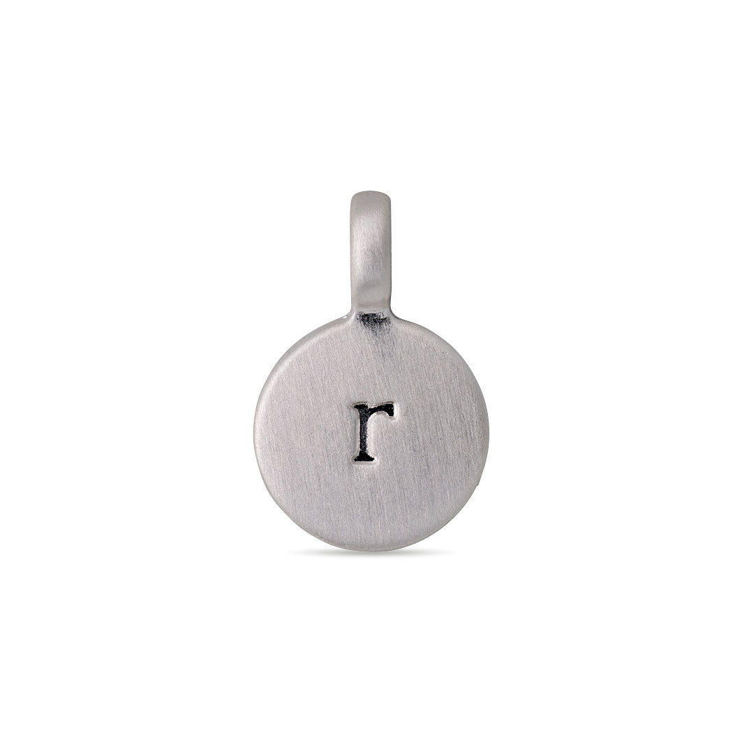 Pilgrim CHARM coin vedhæng R, sølvbelagt