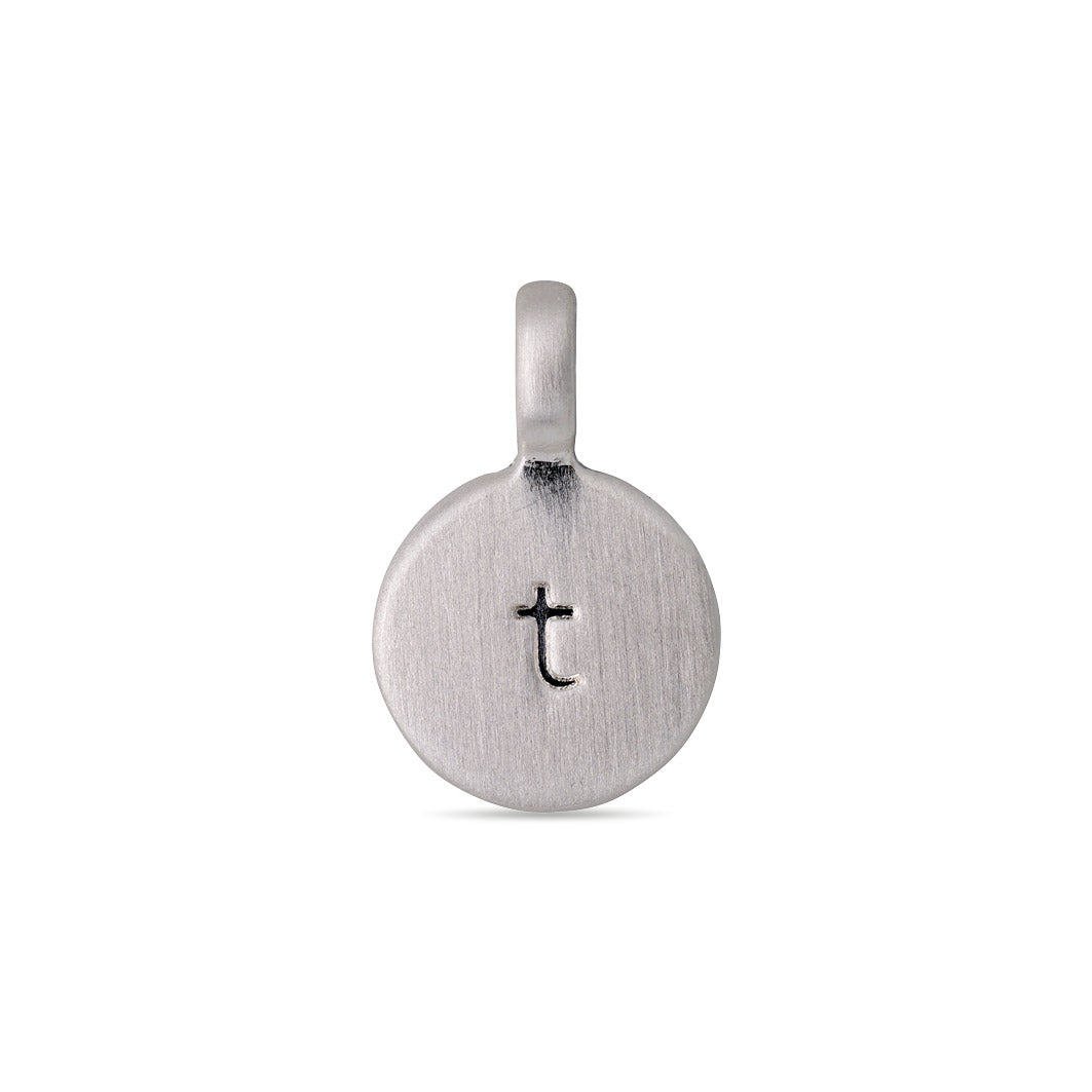 Pilgrim CHARM coin vedhæng T, sølvbelagt