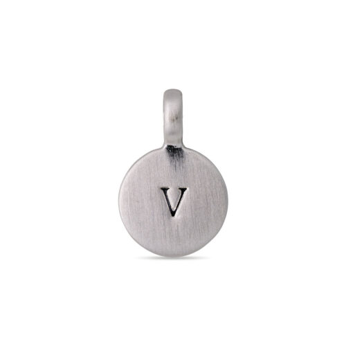 Pilgrim CHARM coin vedhæng V, sølvbelagt