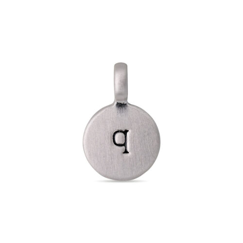 Pilgrim CHARM coin vedhæng Q, sølvbelagt