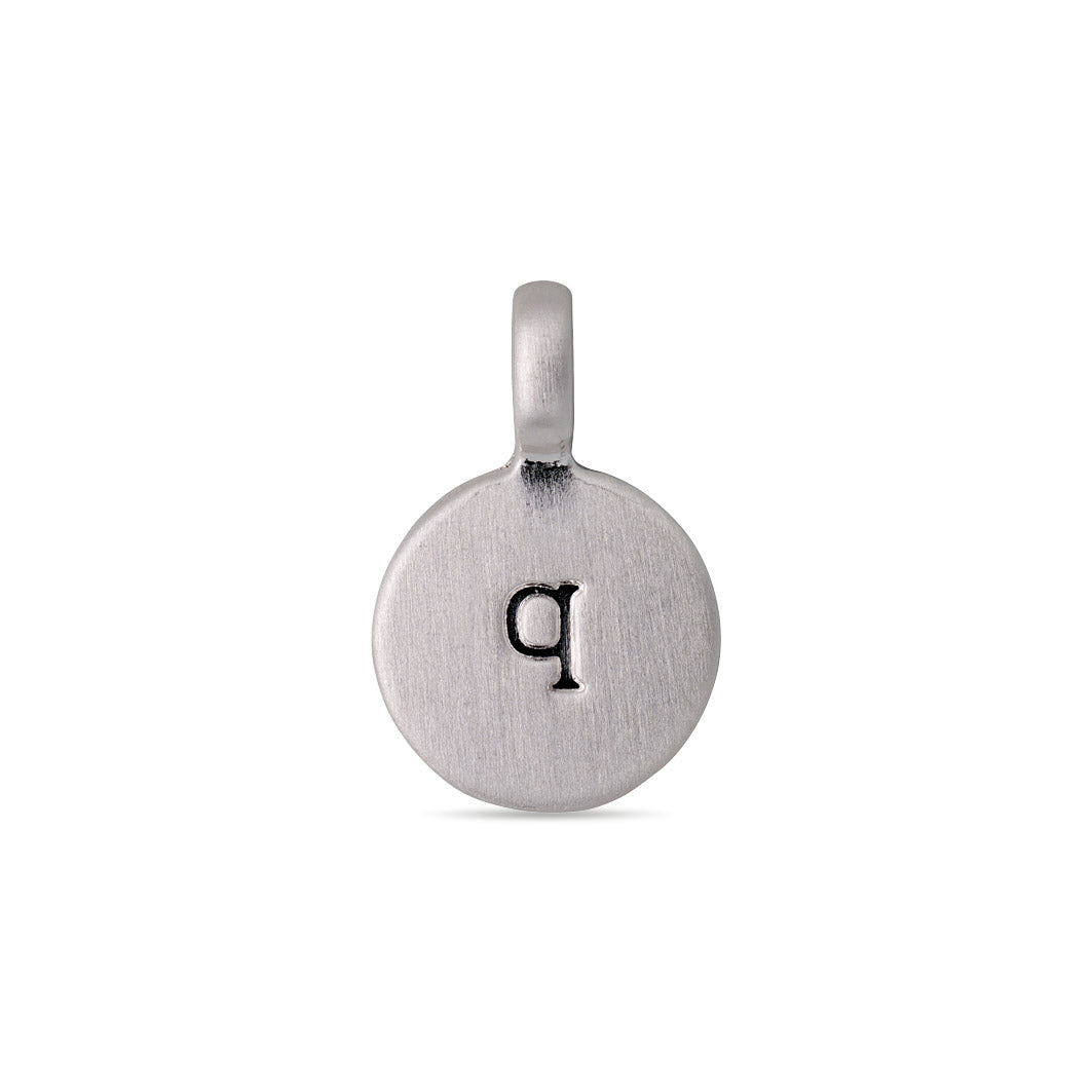 Pilgrim CHARM coin vedhæng Q, sølvbelagt