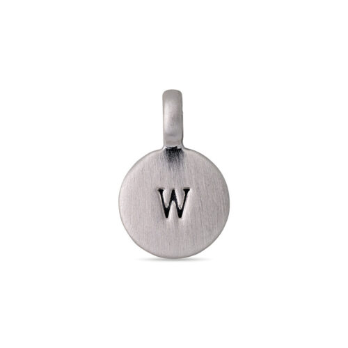 Pilgrim CHARM coin vedhæng W, sølvbelagt