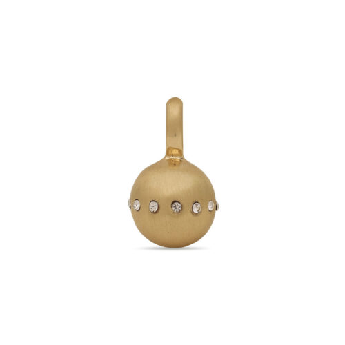 Pilgrim CHARM krystal globe vedhæng, guldbelagt