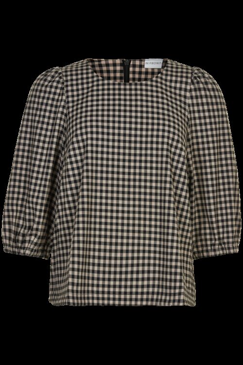 IN FRONT OLINE BLUSE 14612 999 (Black, S)