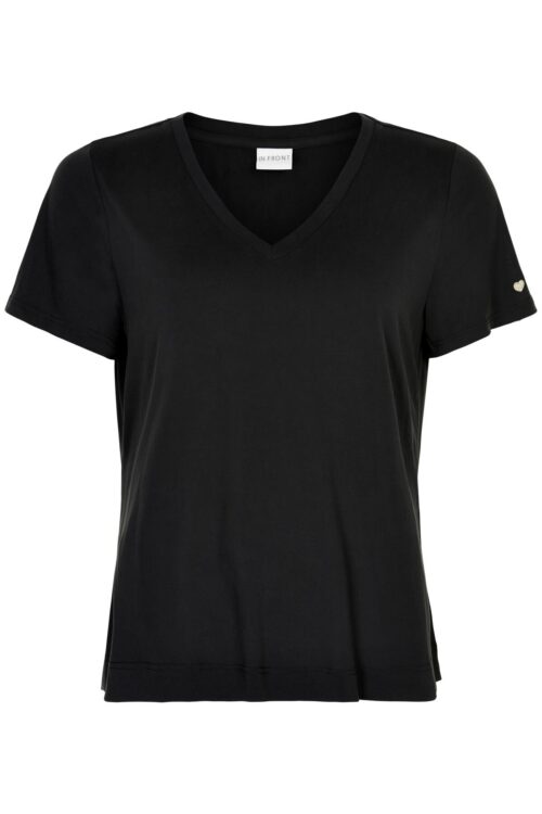 IN FRONT NINA V-NECK T-SHIRT 14919 999 (Black 999, XXL)