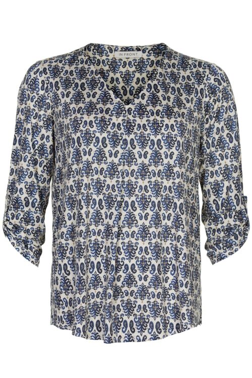 IN FRONT TANIA BLOUSE 14865 501 (Blue 501, M)