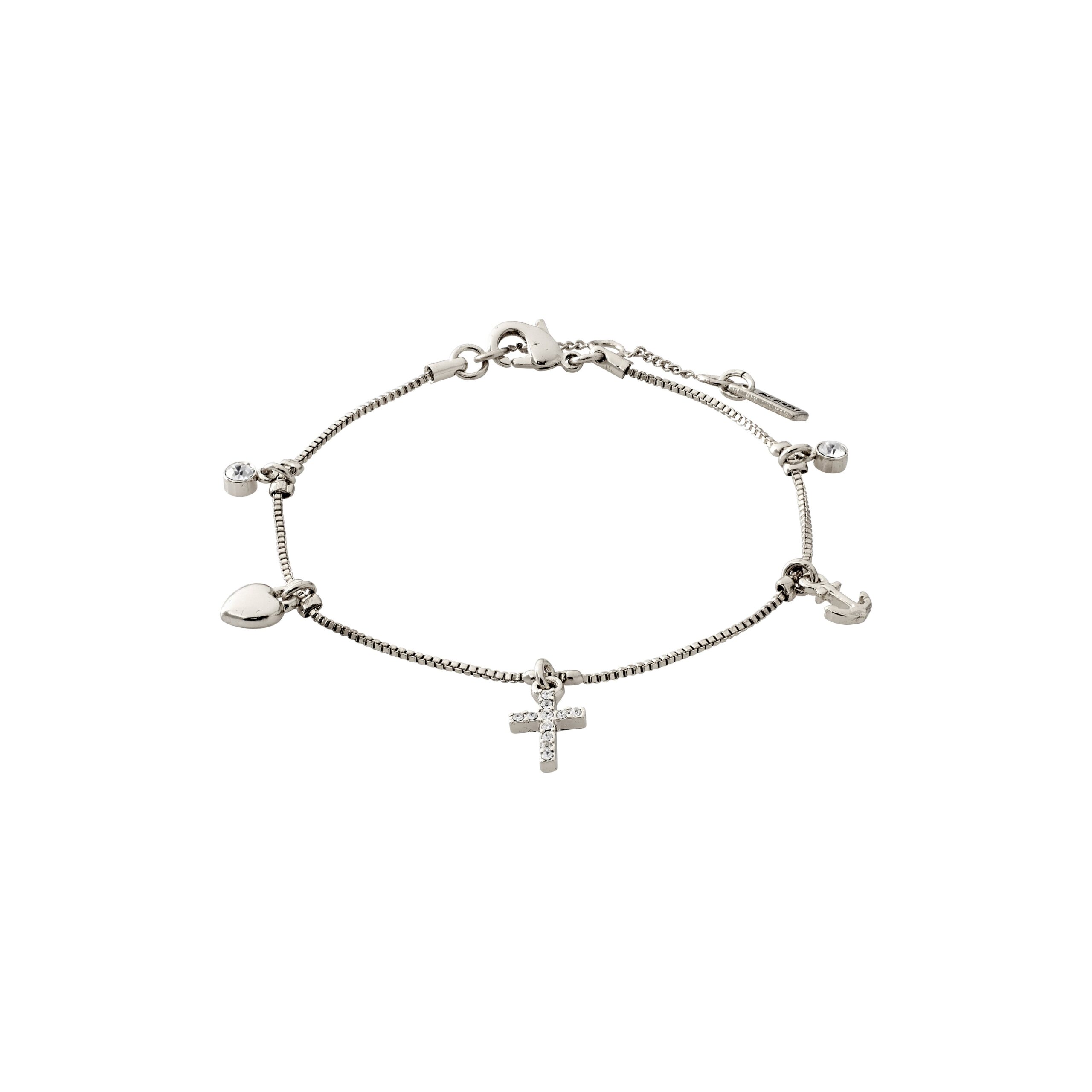 Pilgrim ANET krystal armbånd sølvbelagt
