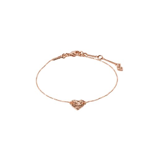 Pilgrim SOPHIA hjertevedhæng armbånd rosaguld-belagt