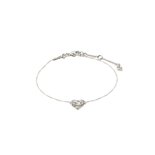 Pilgrim SOPHIA hjertevedhæng armbånd sølvbelagt