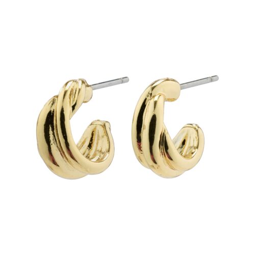 Pilgrim JONNA snoet huggie hoop øreringe guldbelagt