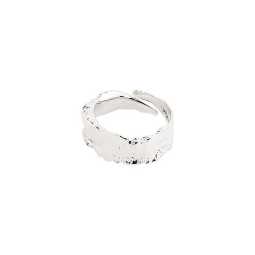 Pilgrim BATHILDA rustik ring sølvbelagt