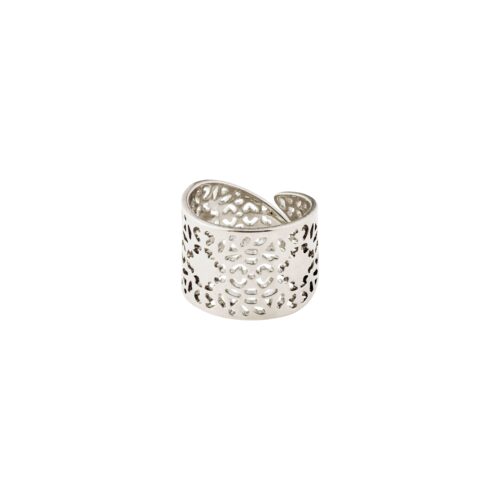 Pilgrim CAROL bred ring sølvbelagt