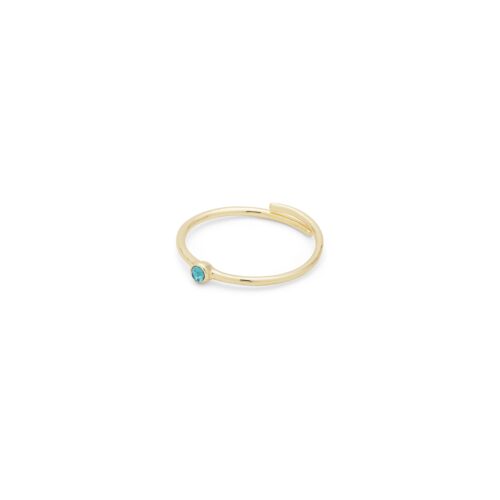 Pilgrim LULU turkis krystal stack ring guldbelagt