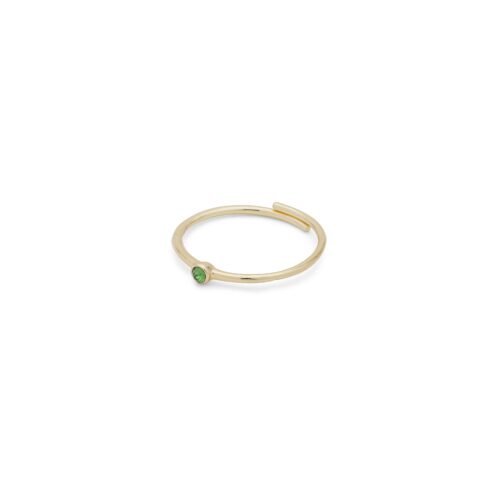 Pilgrim LULU grøn krystal stack ring guldbelagt