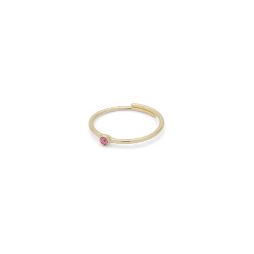 Pilgrim LULU rosa krystal stack ring guldbelagt