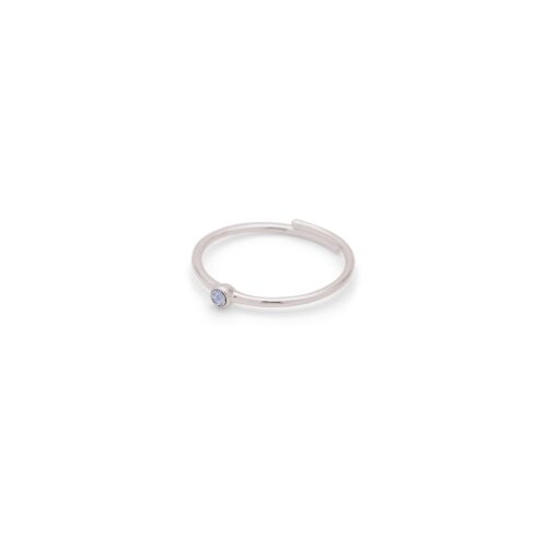 Pilgrim LULU blå krystal stack ring sølvbelagt