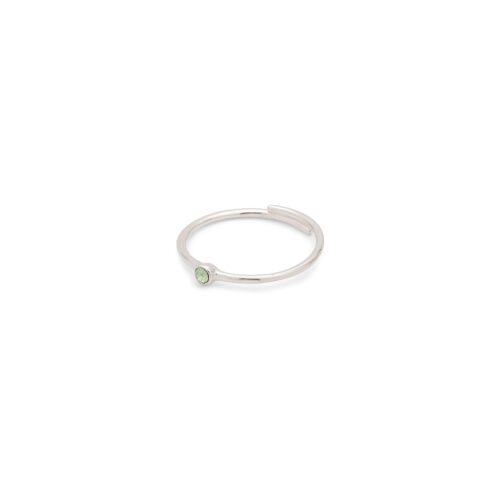 Pilgrim LULU grøn krystal stack ring sølvbelagt