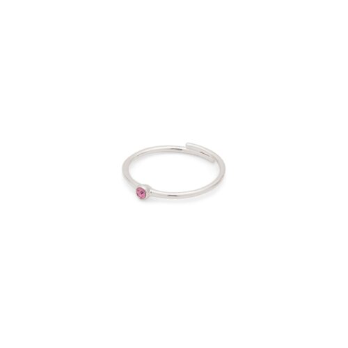 Pilgrim LULU rosa krystal stack ring sølvbelagt
