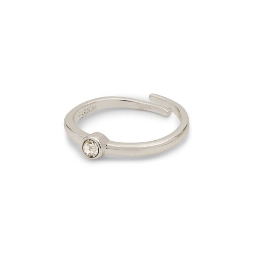 Pilgrim LULU krystal stack ring sølvbelagt