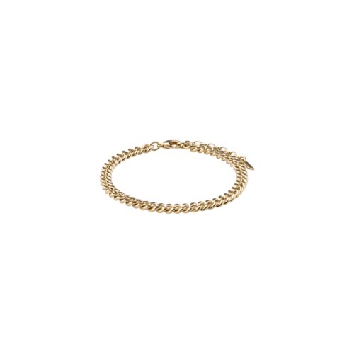 Pilgrim FUCHSIA curb chain armbånd guldbelagt