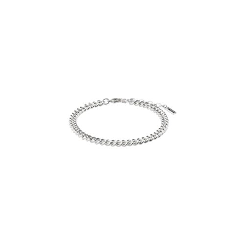Pilgrim FUCHSIA curb chain armbånd sølvbelagt